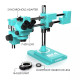 RF4 RF7050-TVW Trinocular Stereo Microscope Double Arm 360 Degree Angle  with Boom Stand