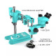 RF4 RF7050-TVW Trinocular Stereo Microscope Double Arm 360 Degree Angle  with Boom Stand