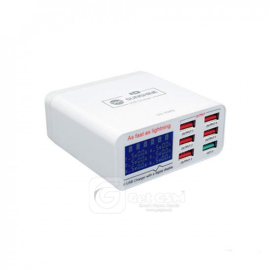 Sunshine SS-304Q 6 Port USB Smart Lightning Charger